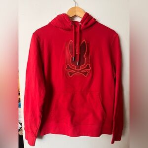 Psycho Bunny Men's Pierce Essential French Terry Hoodie in brilliant red - Small